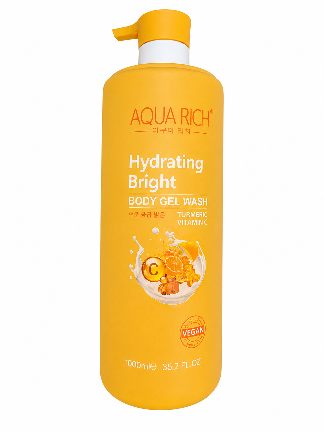 Aqua Rich Hydrating Bright Body Gel Wash Turmeric Vitamin C